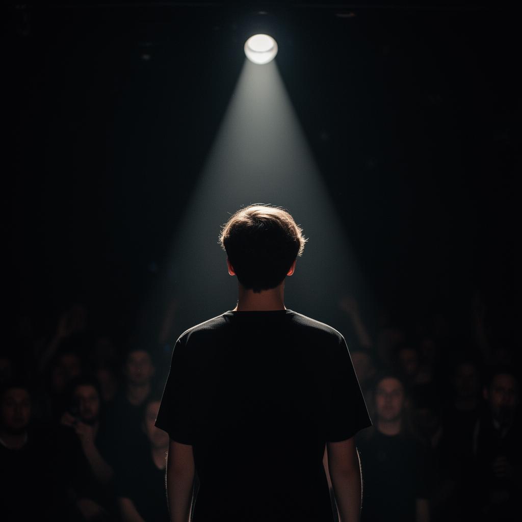Producer under a single spotlight